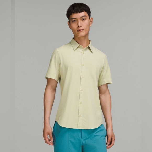 lululemon athletica Other - Lululemon Men’s Airing Easy Long Sleeve Shirt Heathered Dew Green - Medium